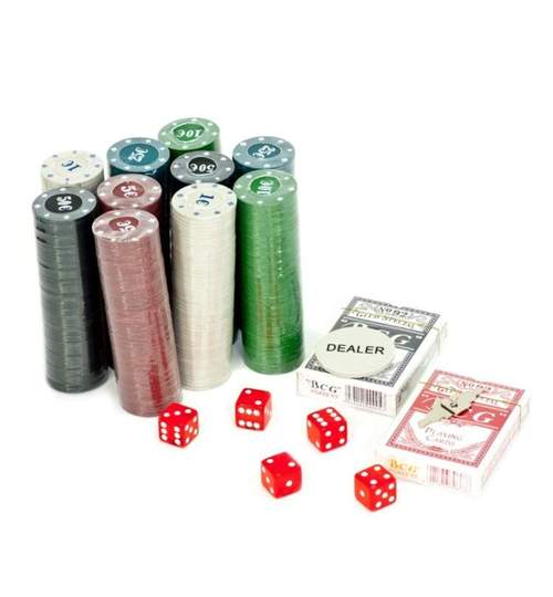 Set Joc de Poker cu 500 Jetoane si Valiza + Accesorii Complete