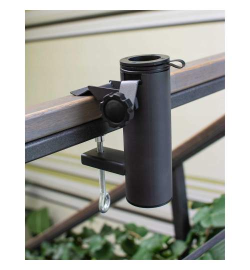 Suport pentru umbrela balcon/terasa, Jumi, cu surub, 16 cm, 35-50 mm MART-OM-432512