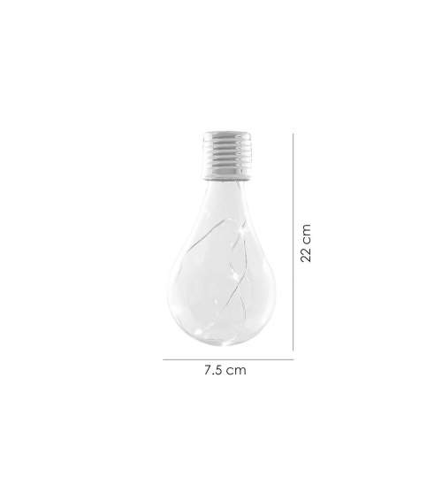 Lampa solara pentru gradina, tip bec, LED, 24 buc, 7.5x22 cm, Acrux MART-2170937
