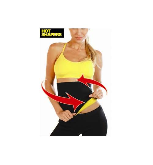Set Fitness Pantaloni + Centura Hot Shapers din Neopren pentru Slabit si Modelare Corporala, Marimea S