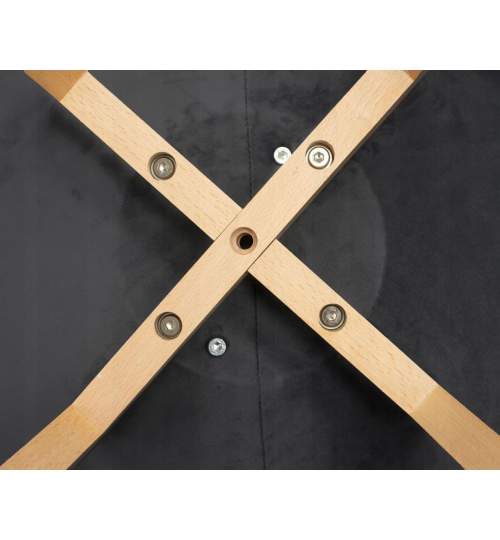 Scaune stil scandinav, lemn, catifea, negru, set 4 buc, 49x60x82 cm, Bari MART-CM-946149S