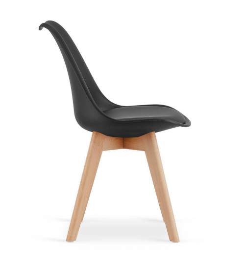 Set 4 scaune stil scandinav, Artool, Mark, PP, lemn, negru, 49x43x82 cm MART-3319_1S