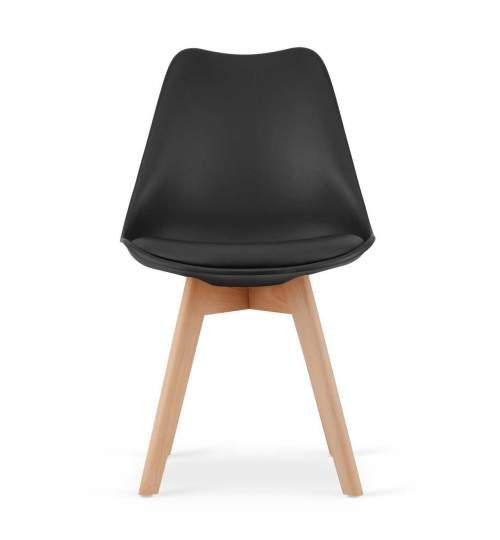 Set 4 scaune stil scandinav, Artool, Mark, PP, lemn, negru, 49x43x82 cm MART-3319_1S