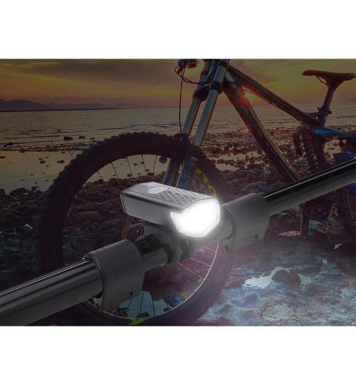 Lanterna/far pentru bicicleta, Verk Group, PC, carcasa ABS, LED CREE, incarcare USB, 3 moduri iluminare, IPX4 MART-14265_VG