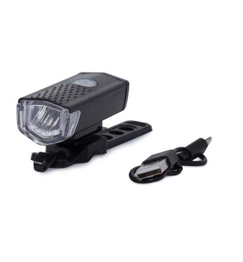 Lanterna/far pentru bicicleta, Verk Group, PC, carcasa ABS, LED CREE, incarcare USB, 3 moduri iluminare, IPX4 MART-14265_VG