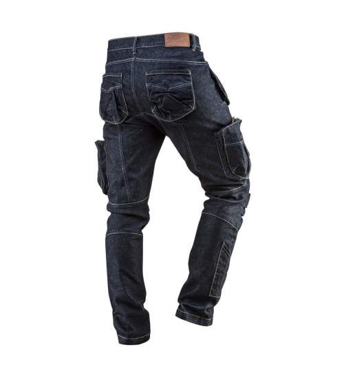 Pantaloni de lucru tip blugi cu 5 buzunare, model Denim, marimea XXL/56, NEO MART-81-229-XXL