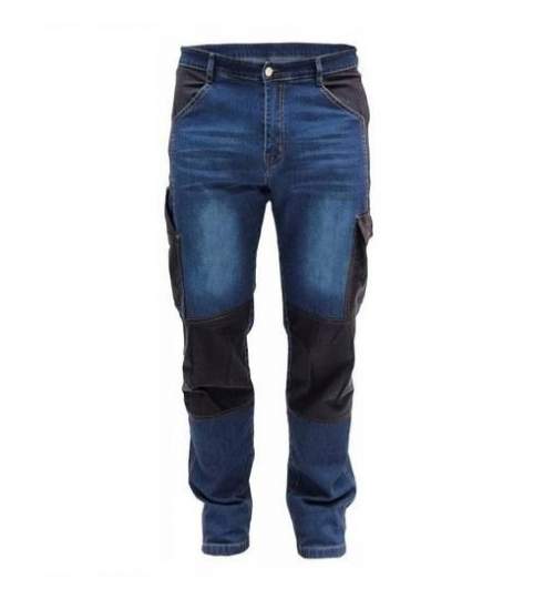 Pantaloni de lucru tip blugi, slim fit, model Denim, marimea L/52, Dedra MART-BH45SP-L