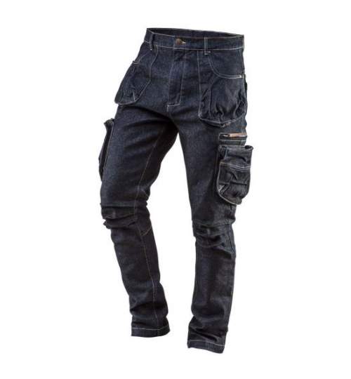 Pantaloni de lucru tip blugi cu 5 buzunare, model Denim, marimea XXXL/58, NEO MART-81-229-XXXL
