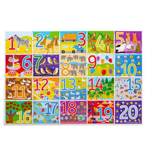 Puzzle de podea cu numere (20 piese) MART-EDC-138882