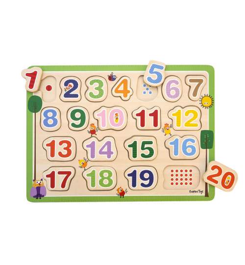Puzzle din lemn - Numar de la 1 - 20 MART-EDC-143288