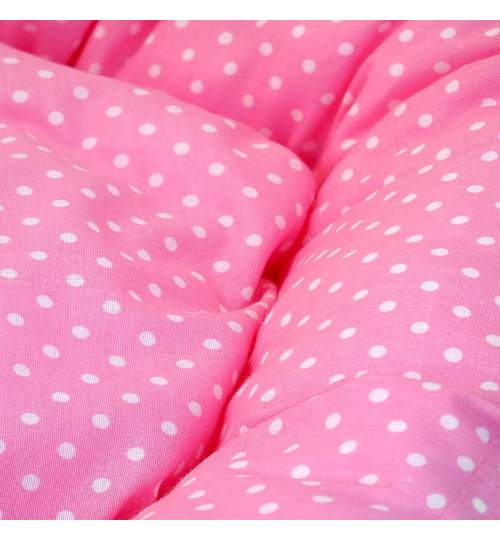 Culcus pentru caine/pisica, model buline, roz, 49 cm  MART-360254