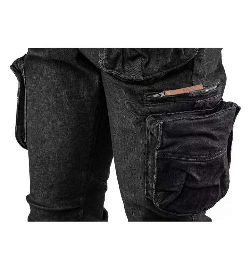 Pantaloni de lucru cu 5 buzunare, model DENIM, negru, marime S, NEO MART-81-233-S