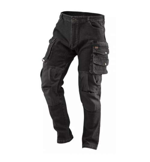 Pantaloni de lucru tip blugi, NEO, model Denim, negru, marimea L/52 MART-81-236-L