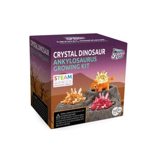 Set experimente - Cristal si dinozaur (Ankylosaurus) MART-EDC-144181