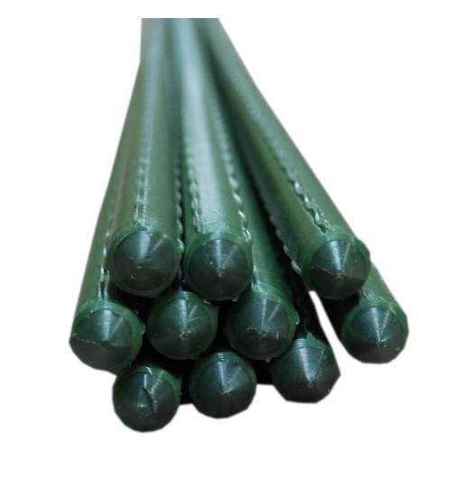 Suport/arac pentru plante, rosii, metal + PVC, verde, 0.8x75 cm, Strend Pro MART-211779