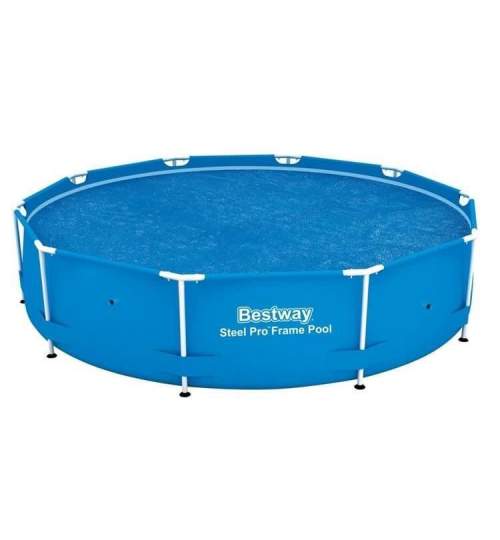 Prelata solara acoperire piscina 366 cm, rotunda, albastra, 356 cm, Bestway FlowClear  MART-8050012