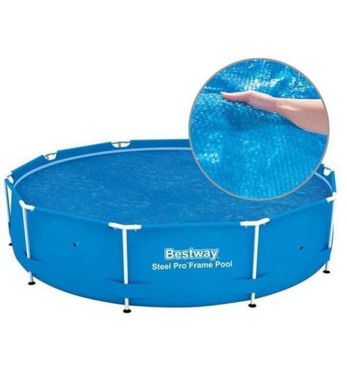 Prelata solara acoperire piscina 366 cm, rotunda, albastra, 356 cm, Bestway FlowClear  MART-8050012
