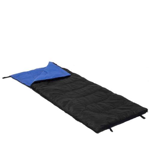 Sac de dormit, turistic, 2 in 1, negru si albastru, 190x73 cm, Springos MART-CS0044