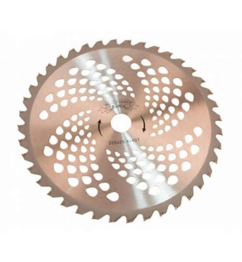 Disc circular vidia pentru motocoasa/trimmer, Micul Fermier, 255x25.4 mm, 40 dinti MART-GF-0085