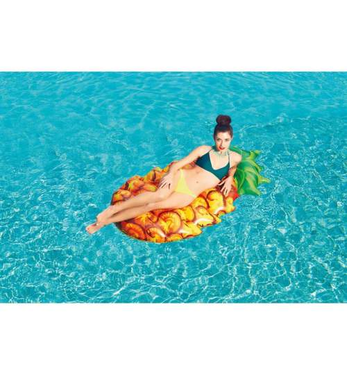 Saltea de apa gonflabila, model ananas, multicolor, 174x96 cm, Bestway  MART-8050221