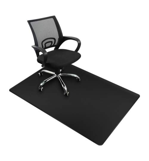 Covoras protectie podea pentru scaun birou, Mufart, PP, negru, 140x100 cm MART-15341