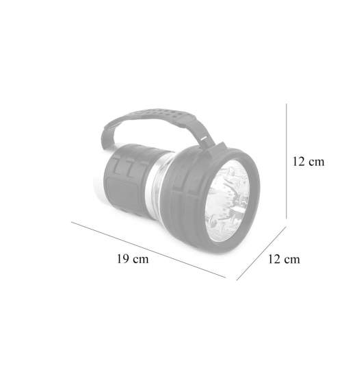 Lanterna cu acumulator eXlight, 12 LED-uri, 3 x D, Strend Pro MART-217228