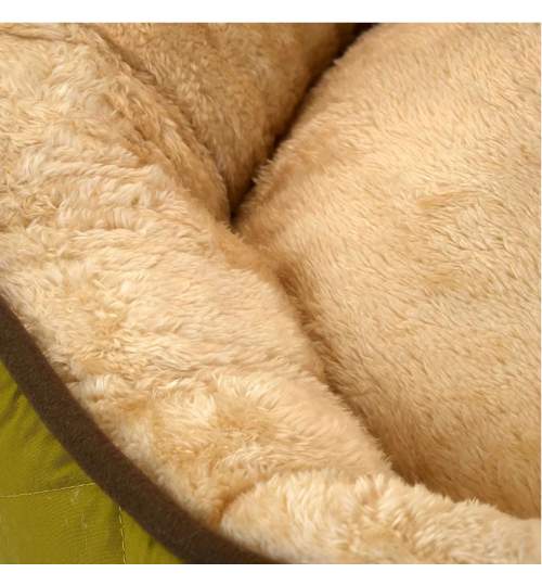 Culcus moale, pentru caine/pisica, rotund, verde, 53x10 cm MART-DBED1135