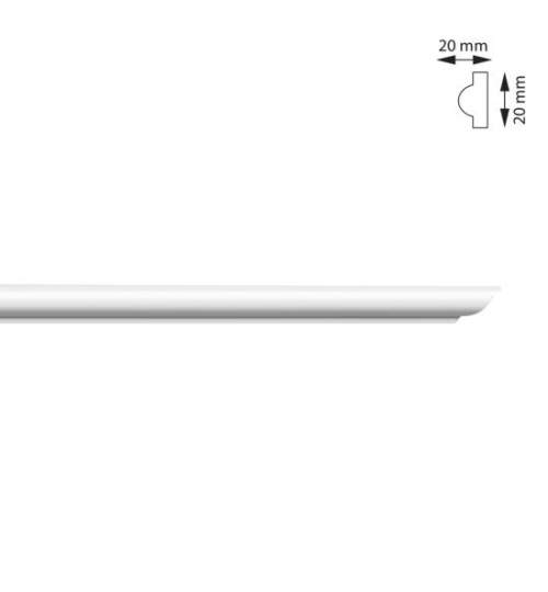 Bagheta linii, 20x20 mm, 2 m MART-LIST-7350