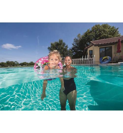Colac inot pentru copii, gonflabil, model Minnie, roz, 56 cm, Bestway MART-8050156