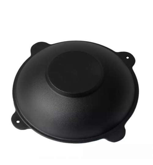 Oala de fonta tip wok, cu capac, 51.5x26 cm, Perfect Home MART-28341