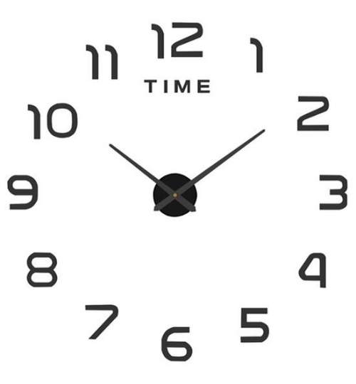 Ceas de perete, negru, efect 3D, 1xAA, 60x130cm, Ruhhy MART-00019928-IS