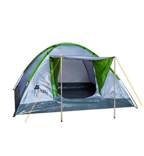 Cort camping, 2-4 persoane, cu copertina, husa cu maner, 200x200x110 cm, Montana, Malatec MART-00010120-IS