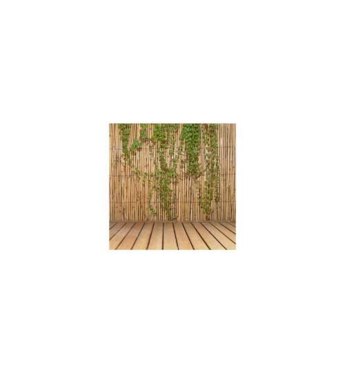 Gard/paravan din bambus natural, 5x1.5 m + cadou sarma zincata MART-320107