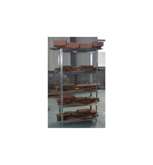 Raft depozitare, de colt, metalic, MDF, 5 polite, 175 kg, 90x30x180 cm MART-GWI0892