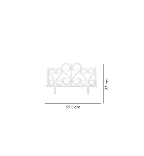 Gard de gradina, plastic negru, set 4 buc, 59.5x37 cm MART-DOS6917N