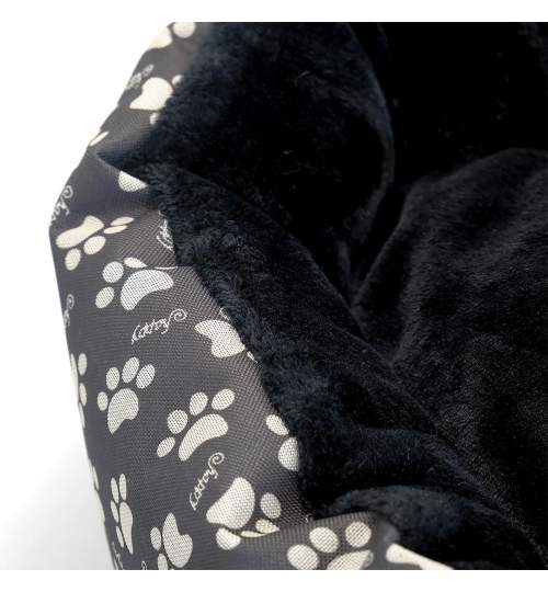 Culcus moale cu perna, pentru caine/pisica, negru, 50 cm MART-360193