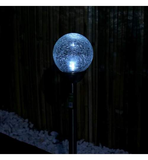 Lampa solara pentru gradina, LED, glob de sticla, 12x45 cm, Glassball MART-2170210