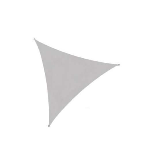Copertina parasolar, triunghiulara, inele metalice, gri, 4x4x4 m, Malatec MART-00010184-IS