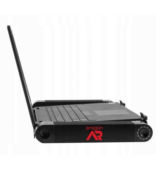 Masa pentru laptop, pliabila, ajustabila, ventilator cu USB, mouse pad detasabil, 52.5x25.5x47.5 cm, Aragon MART-CM-911062