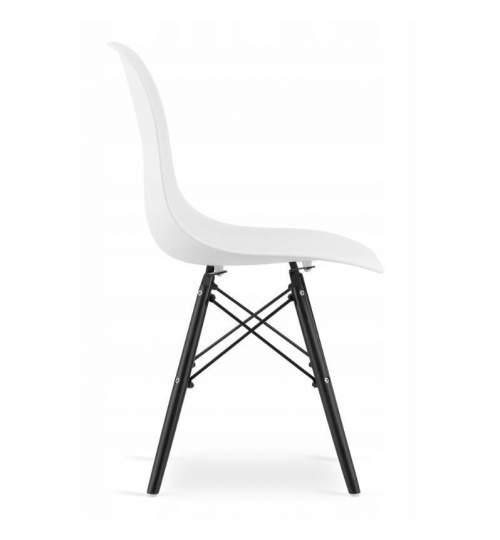 Set 4 scaune stil scandinav, Artool, Osaka, PP, lemn, alb si negru, 46x54x81 cm MART-3589_1S