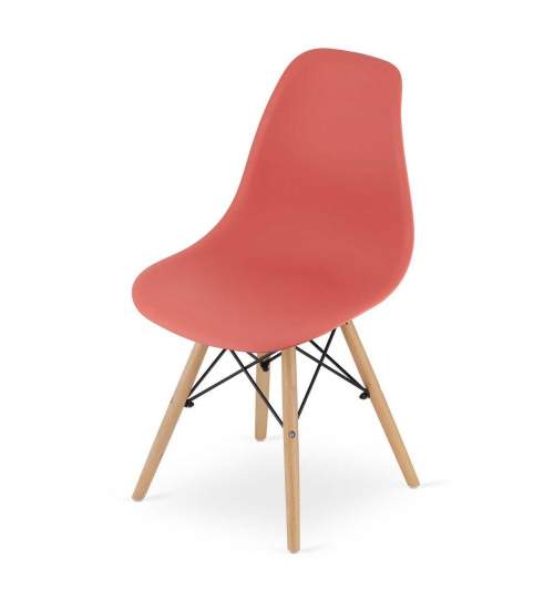Set 4 scaune stil scandinav, Artool, Osaka, PP, lemn, vermilion, 46x54x81 cm MART-3605_1S