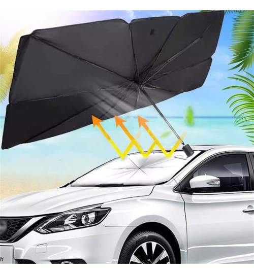 Parasolar auto parbriz tip umbrela pliabil 110/125*65 ® ALM MALE-8021