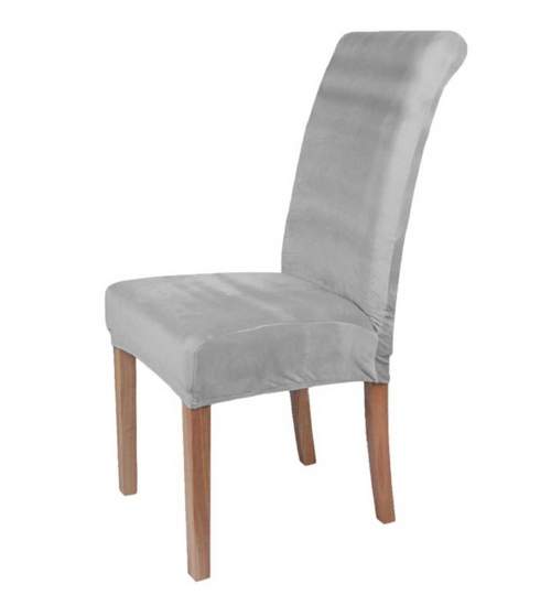 Husa scaun dining/bucatarie, din spandex, 48x48x62 culoare gri