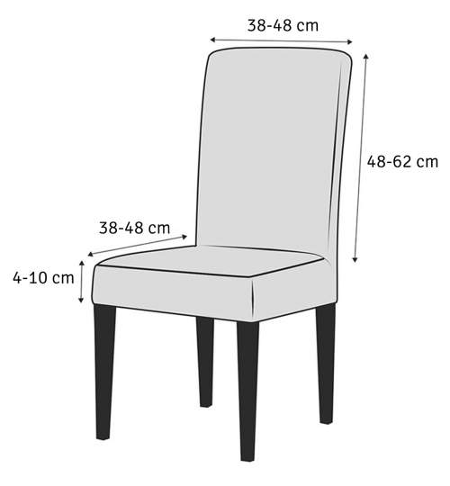 Husa scaun elastica dining/bucatarie, din spandex, culoare negru