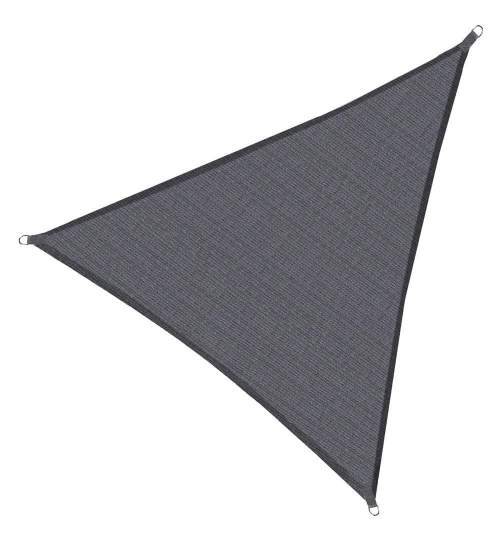 Copertina parasolar, Springos, triunghiulara, cu sfori pentru montare, inele metalice, gri inchis, 7x5x5 m MART-SN1054