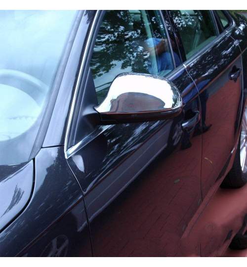 Ornamente capace oglinzi inox premium Audi A4 B8 2007-2009 ® ALM MALE-9294