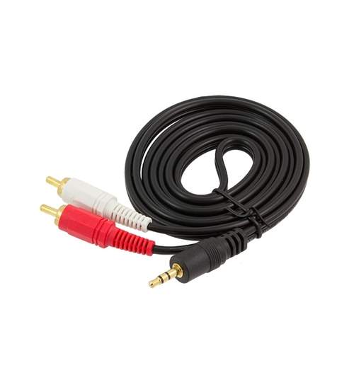 Cablu Audio Adaptor 2x RCA - Jack 3,5 mm, Lungime 1,5m