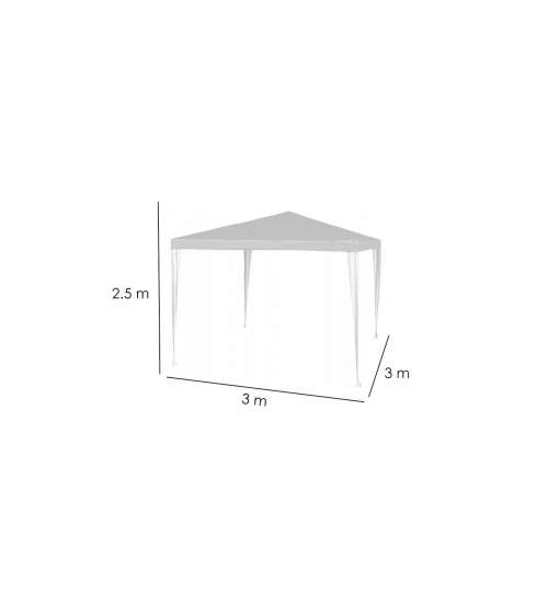Pavilion pentru gradina/terasa, cadru metalic, verde, 3x3x2.5 m MART-802292