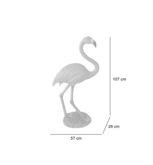 Decoratiune gradina, polirasina, flamingo, 57x26x107 cm MART-8090654