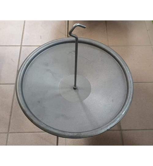 Disc pentru gratar, fonta, tip grill, cu picioare si agatator, 50 cm, Barbeque  MART-W33